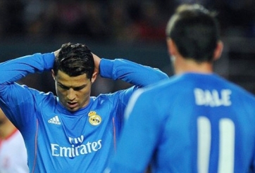 Video bóng đá: Ronaldo giận dữ vì bị Bale tranh sút phạt