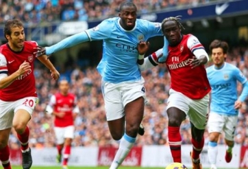 Yaya Toure sẽ giúp Man City áp đảo tuyến giữa Arsenal