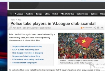 Truyền thông thế giới rúng động vì scandal dàn xếp tỷ số ở V.Ninh Bình