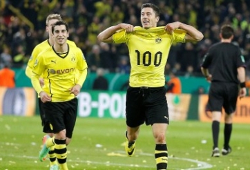 Lewandowski ghi bàn thứ 100, Dortmund vào chung kết Cúp QG Đức