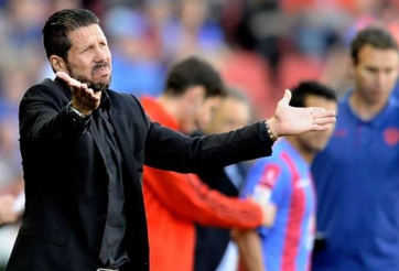 Diego Simeone vui mừng trước thất bại của Atletico Madrid