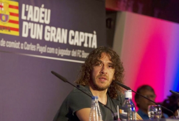 Puyol họp báo chia tay Barca: 'Muốn vô địch Liga vì Tito và Martino'