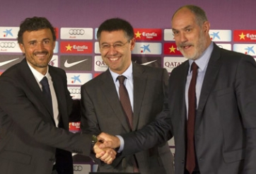 Luis Enrique chính thức ký hợp đồng với Barcelona