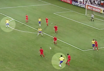 Video World Cup: Ronaldinho kiến tạo, Rivaldo lập siêu phẩm (năm 2002)