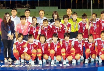 Thắng Myanmar, U14 nữ Việt Nam giành HC Đồng