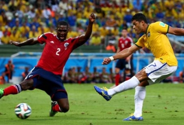 Video clip bàn thắng Brazil 2-1 Colombia (Tứ kết World Cup 2014)