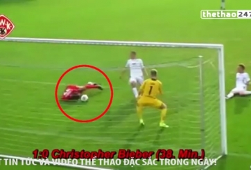 VIDEO: Pha đánh đầu ghi bàn có một không hai ở giải không chuyên của Đức