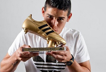 James Rodriguez nhận chiếc giầy vàng World Cup 2014