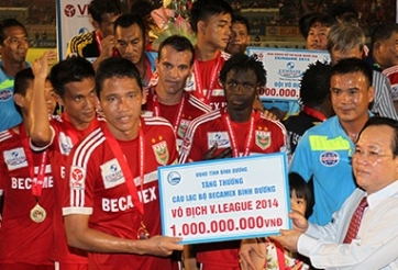 Bình Dương tốn bao nhiêu tiền để giành được chức vô địch V-League 2014?