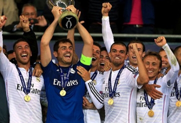 Sao Real Madrid phấn khích ăn mừng Siêu Cúp châu Âu