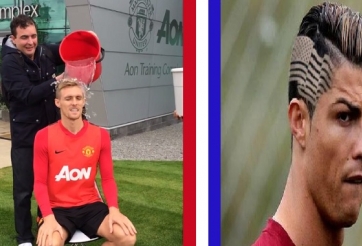 VIDEO: Fletcher bị dội nước lạnh và 'chỉ định' Ronaldo là người tiếp theo