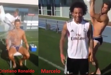 VIDEO: Cristiano Ronaldo và Marcelo trả lời thử thách xô nước đá