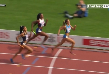 VIDEO: Pha bứt tốc độ về đích khó tin của nữ VĐV người Pháp