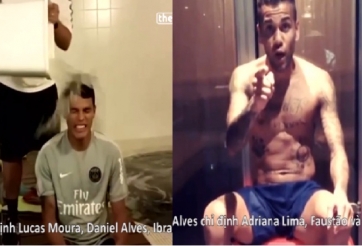 VIDEO: Thiago Silva và Daniel Alves dội nước đá làm từ thiện