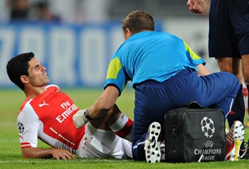 Arsenal mất Arteta 2 tuần vì chấn thương