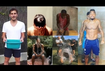 VIDEO: Tổng hợp trò dội nước đá (P3) với Ozil, Kaka, Messi, Djokovic, Casillas, Pique, Beckham...