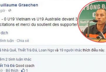 Thắng U19 Australia, thầy “Giôm” cảm ơn NHM qua Facebook