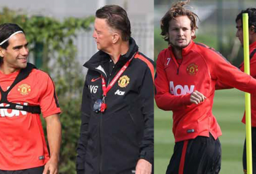 VIDEO: Falcao và Daley Blind hối hả tập luyện cho trận ra mắt Man Utd