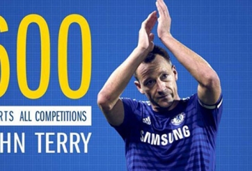 John Terry đạt cột mốc vô tiền khoáng hậu tại Chelsea