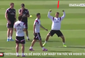 VIDEO: Ronaldo phát cuồng sau khi xỏ háng James Rodriguez