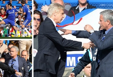 Tình huống Mourinho và Arsene Wenger suýt ẩu đả nhau trên sân
