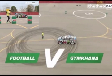 VIDEO: Neymar thi đá bóng với xe đua của vua drift Ken Block