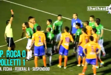 VIDEO: Bạo loạn, trọng tài rút đến 12 thẻ đỏ