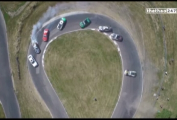 VIDEO: Mãn nhãn với màn drift đồng thời của 12 siêu xe