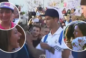 Fan nữ gào khóc khi gặp Ronaldo