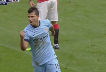 VIDEO: Phút 63, Aguero mở tỉ số cho Man Xanh (ManCity-ManU)
