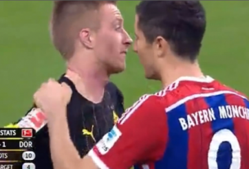 VIDEO: Marco Reus phớt lờ cái ôm của người bạn cũ Lewandowski