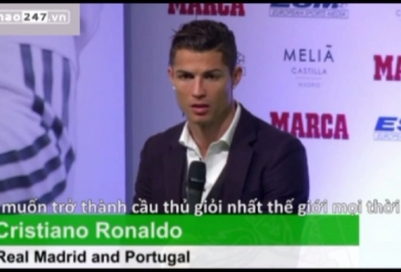 VIDEO: Nhận giày vàng châu Âu, Ronaldo đặt mục tiêu không tưởng