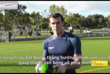 VIDEO: Gareth Bale hướng dẫn bí quyết sút phạt ''cực dị''