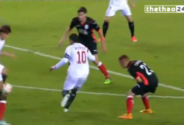 VIDEO: Pha phối hợp ghi bàn với 6 lần ban bật của cầu thủ Sevilla