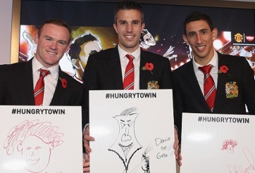 Rooney, Van Persie, Di Maria trổ tài hội họa