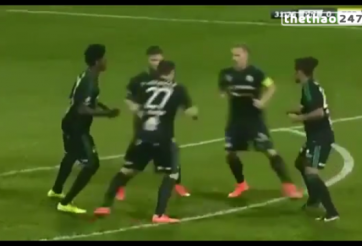 VIDEO: Hài hước với pha phối hợp đá phạt góc ở giải VĐQG Séc