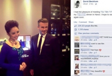 Beckham nói về Tóc Tiên trên Facebook