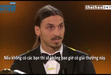 VIDEO: Ibra rơm rớm lệ tưởng nhớ anh trai trong lễ trao giải