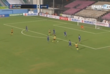 VIDEO: Phút 28' - Amri mở tỷ số cho Malaysia