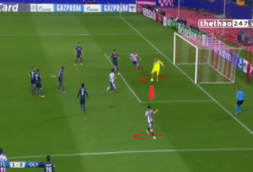 VIDEO: Thủ môn Olympiakos chuyền bóng kiến tạo như bán độ cho cầu thủ Atletico