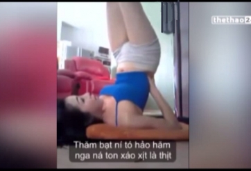 VIDEO: Chết cười với màn hướng dẫn tập thể dục của 'hot girl' Thái Lan
