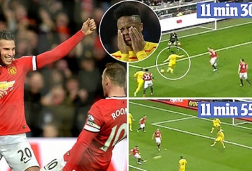 Rooney chỉ cần 25 giây để chuyển từ phòng ngự sang ghi bàn