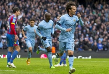 Video clip bàn thắng: Man City 3-0 C. Palace - Người hùng David Silva