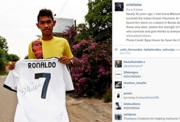 Ronaldo gặp lại cậu bé thoát chết kỳ diệu sau 10 năm