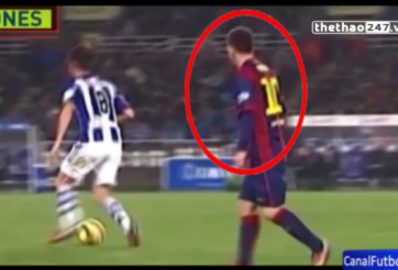 VIDEO: Sự lười biếng của Messi ở trận thua Real Sociedad