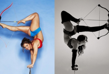 VIDEO: Màn uốn dẻo bắn cung bằng chân của người đẹp Lilia Stepanova