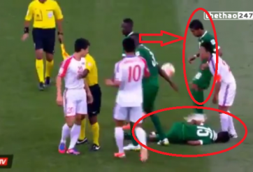 VIDEO: Thản nhiên trình diễn kỹ thuật khi đồng đội đang quằn quại trên sân