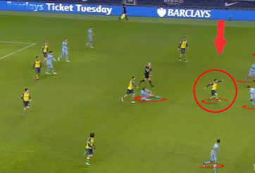 VIDEO: Xem Santi Cazorla 'diễn xiếc' trước 5 cầu thủ Man City