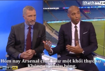 VIDEO: Thierry Henry 'ngã ngửa' với chiến thắng của Arsenal trước Man City