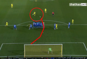VIDEO: Pha sút phạt tuyệt đẹp của sao Villarreal